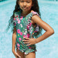 Marina West Swim Bring Me Flowers V-Neck One Piece Swimsuit In Sage