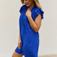 And The Why Ruffle Sleeve Smocked Detail Mini Dress