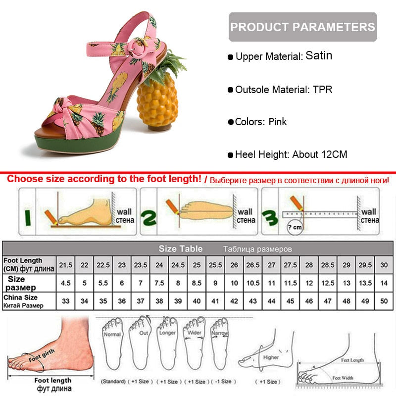 pineapple high heels