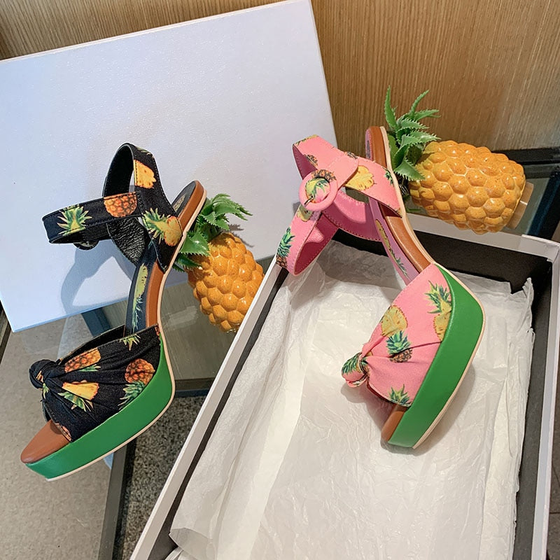 pineapple high heels