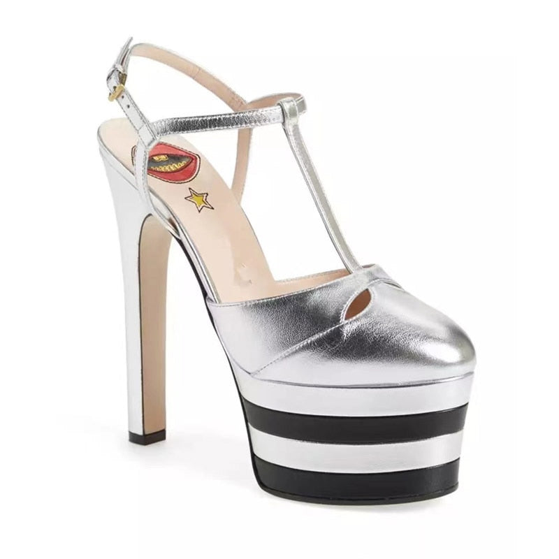 Platform T Strap Pump Heels