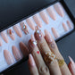 Handmade Natural Gel Nude Ballet Acrylic Nails with Box