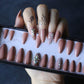 Handmade Natural Gel Nude Ballet Acrylic Nails with Box